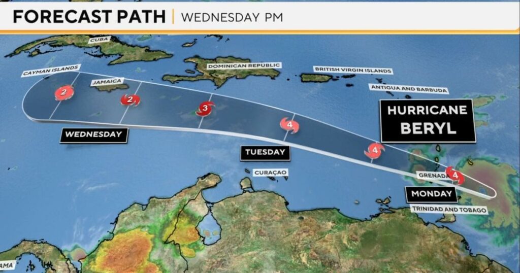 #HurricaneBeryl: Hurricane Watch issued for Jamaica