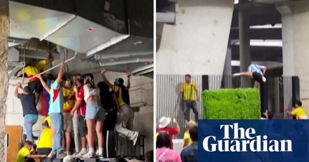 Fans climb through vents to get into Copa América final – video | Copa América