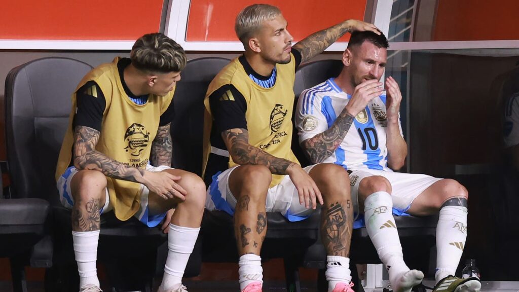 Lionel Messi brought to tears after ankle injury in Copa America final