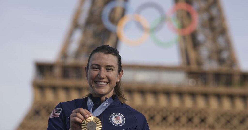 Alaska’s Kristen Faulkner wins landmark gold in Olympics cycling road race