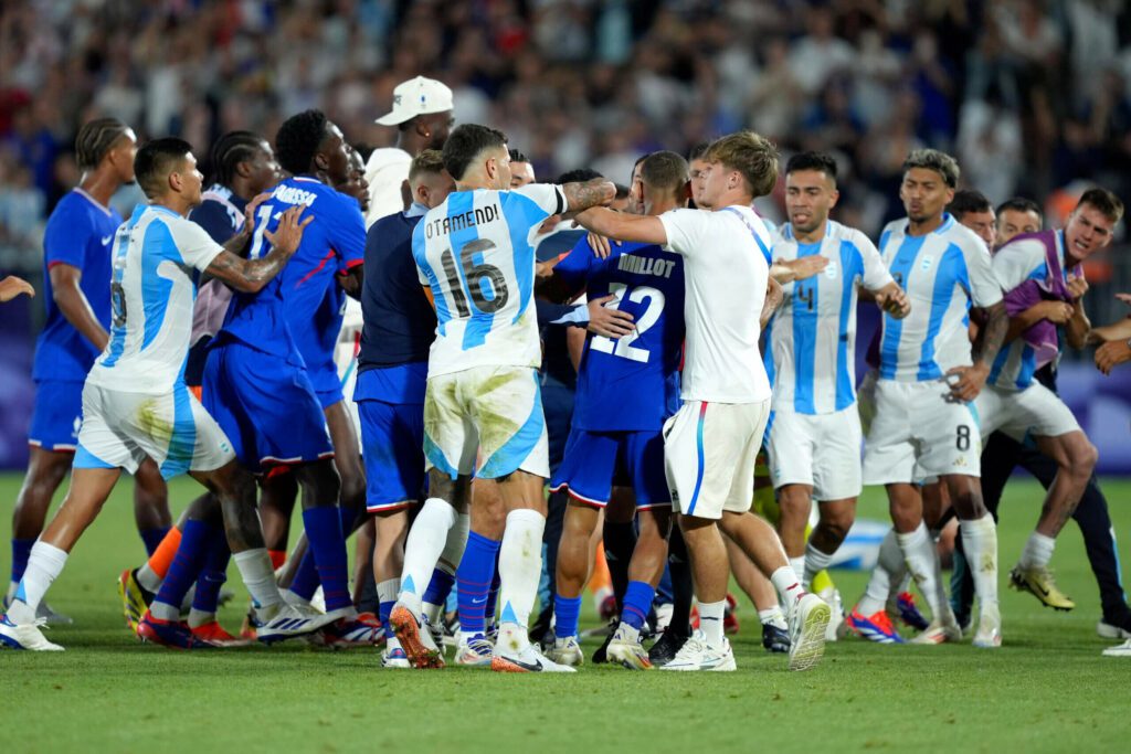 Tensions boiled over when France and Argentina met for first time since racist chants