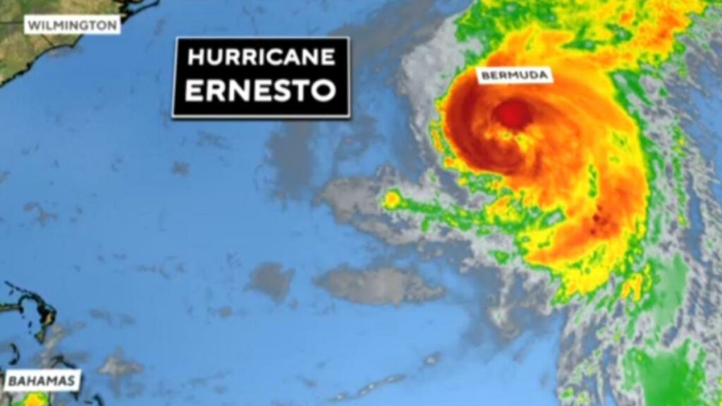 Bermuda braces for heavy wind and rain from Hurricane Ernesto