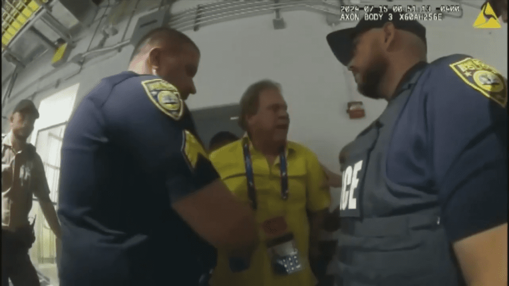 Bodycam video shows head of Colombia’s soccer federation, son getting arrested after Copa America chaos - WSVN 7News | Miami News, Weather, Sports