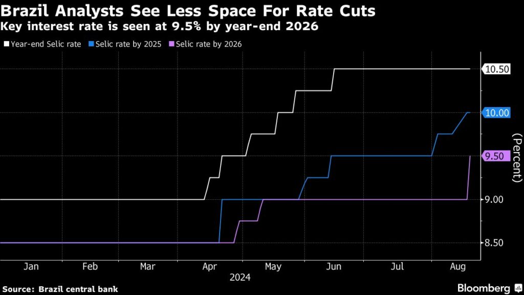 Brazil Analysts See Less Space for Interest Rate Cuts in Medium-Term