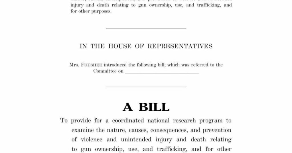 Gun violence legislation would expand research, collaborations