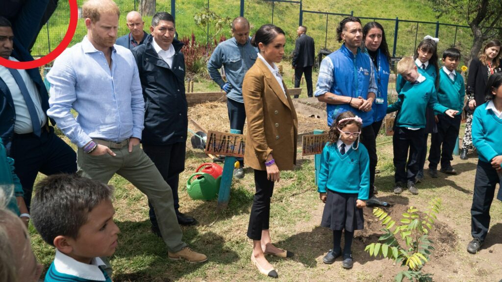 Meghan & Harry shielded by 'ballistic briefcase' on trip to Colombia school as pair assigned 'immense' army of security