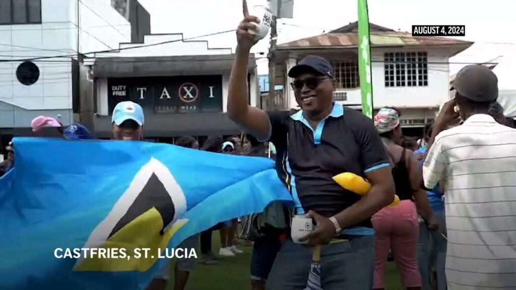 Saint Lucia celebrates first ever Olympic gold after Julien Alfred takes women’s 100m title in Paris