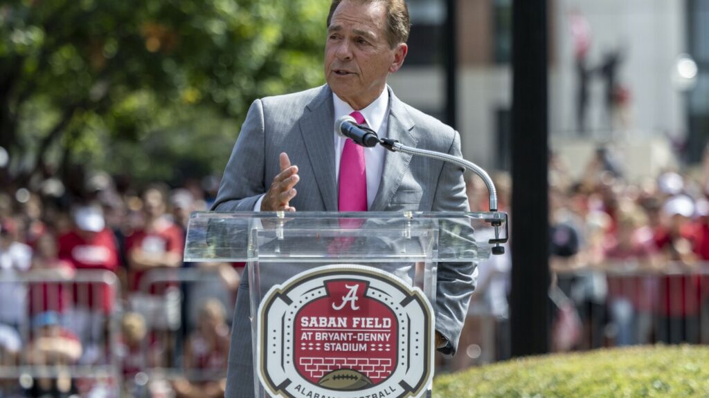 Alabama officially adds Saban Field to stadium name in pre-game ceremony