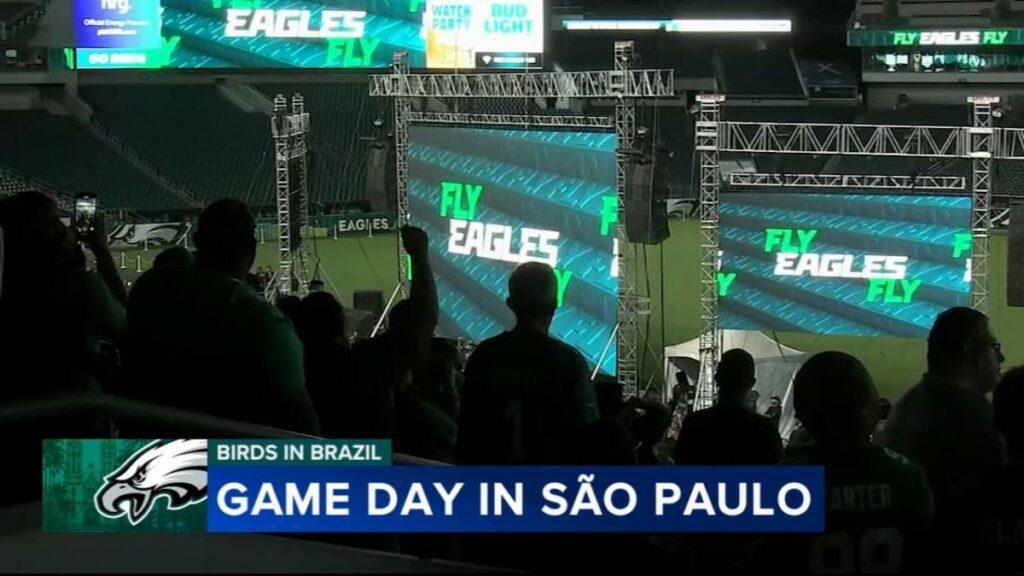 Eagles fans party in South Philly as Birds take on Packers in Brazil