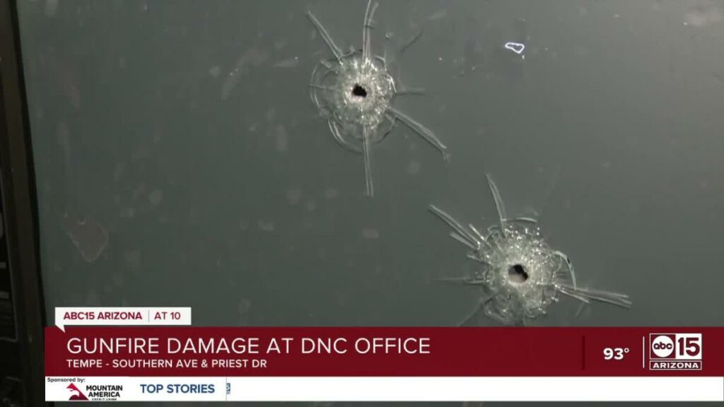 Gunfire damage found at Arizona Democratic campaign office in Tempe