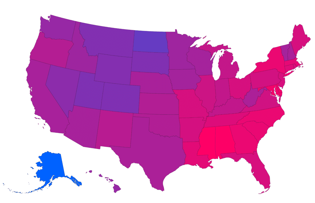 Map Shows Which States Have More Women Than Men