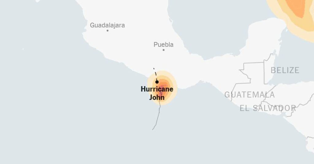 Map: Tracking Hurricane John - The New York Times