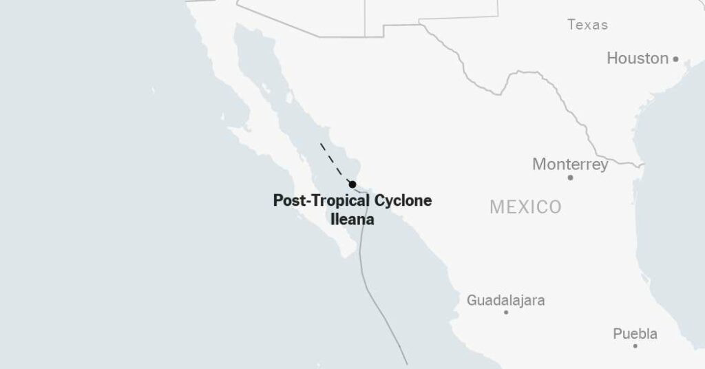 Maps: Tracking Post-Tropical Cyclone Ileana