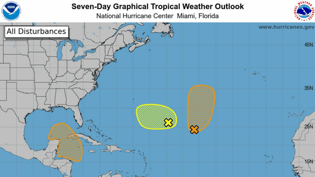 National Hurricane Center tracking 3 systems in Atlantic, Caribbean