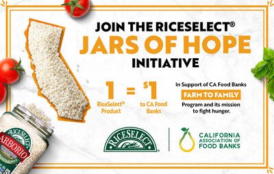 Riviana Foods and the California Association of Food Banks Join Forces to Fight Hunger Through "Jars of Hope" Initiative