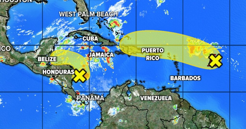 2 areas, but chances for development dropping