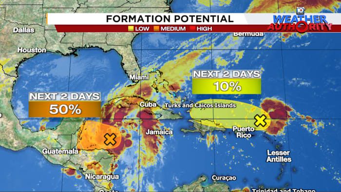 Disturbances bring heavy rain threat to parts of the Caribbean