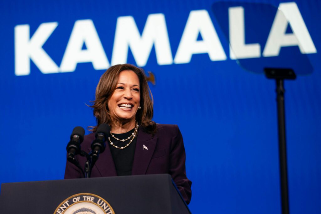 Vice President Kamala Harris speaks at the American Federation of Teachers' 88th National Convention on July 25, 2024, in Houston, Texas. The American Federation of Teachers is the first labor union to endorse Harris for president since announcing her campaign. (Photo by Montinique Monroe/Getty Images)