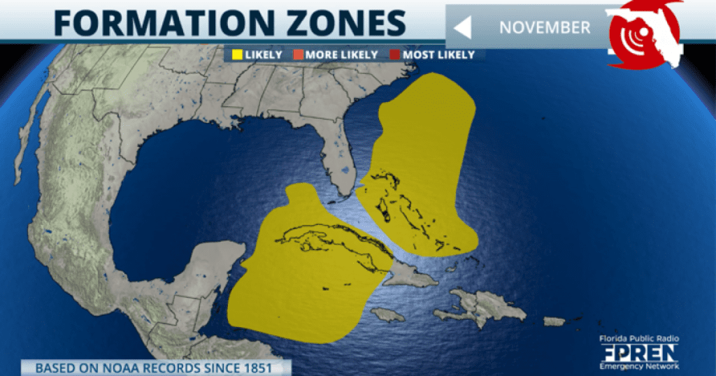 Hurrican season is not over: November's typical areas for formation