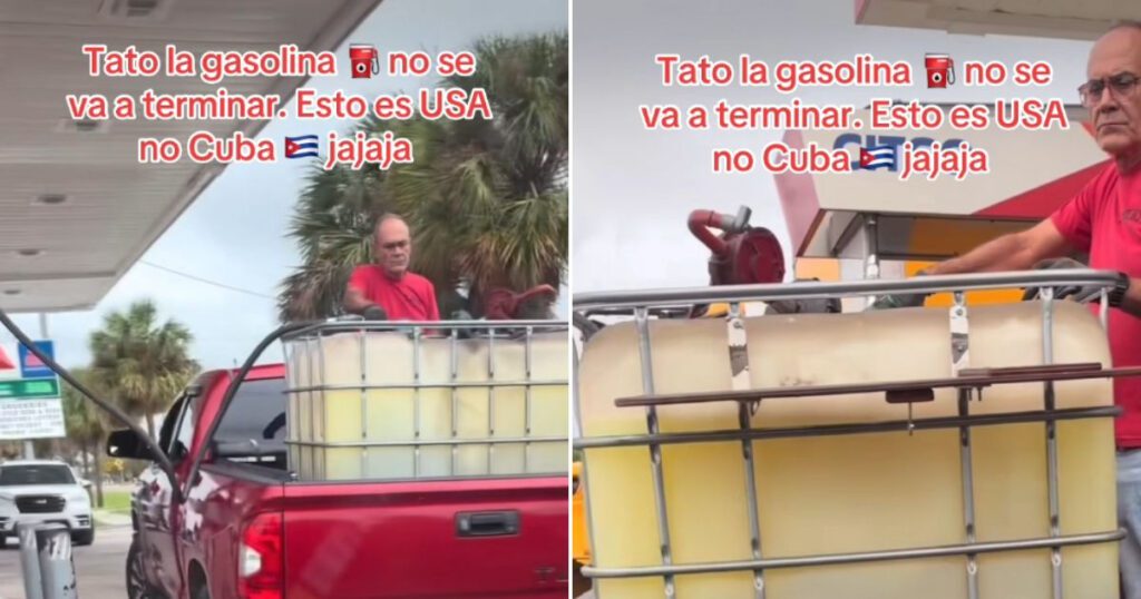 Man in Miami Fills Large Tank with Gasoline: "This is America, Not Cuba"