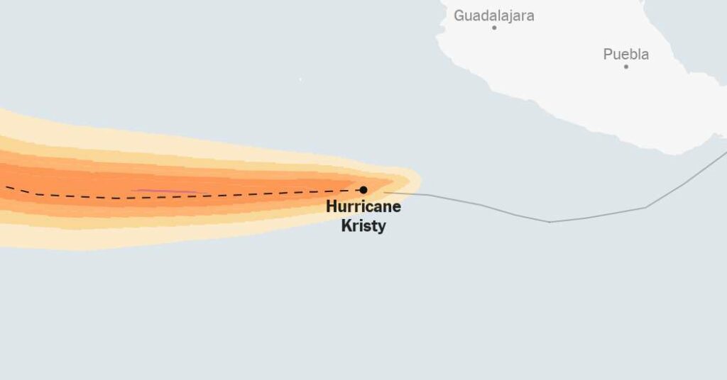 Map: Tracking Hurricane Kristy - The New York Times