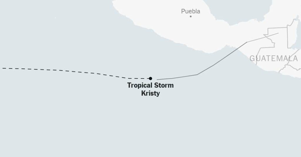 Map: Tracking Tropical Storm Kristy