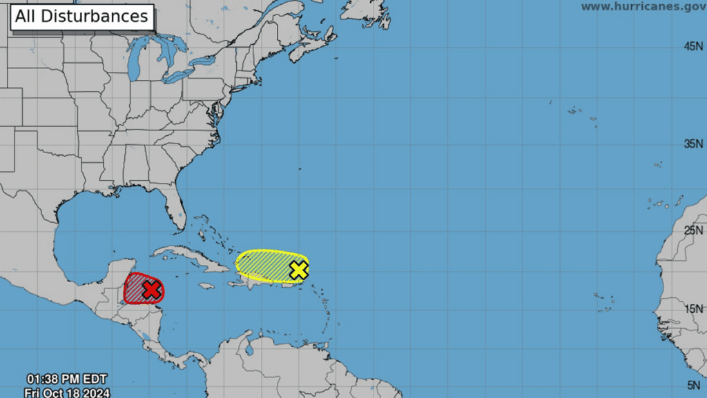 Potential for Tropical Storm Nadine increases near Mexico