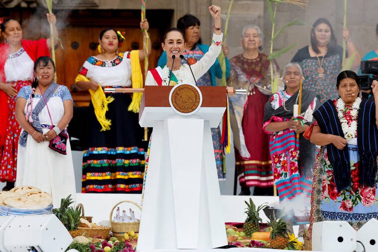 Sheinbaum sworn in as Mexico’s first female president, vows ‘it is time for women’