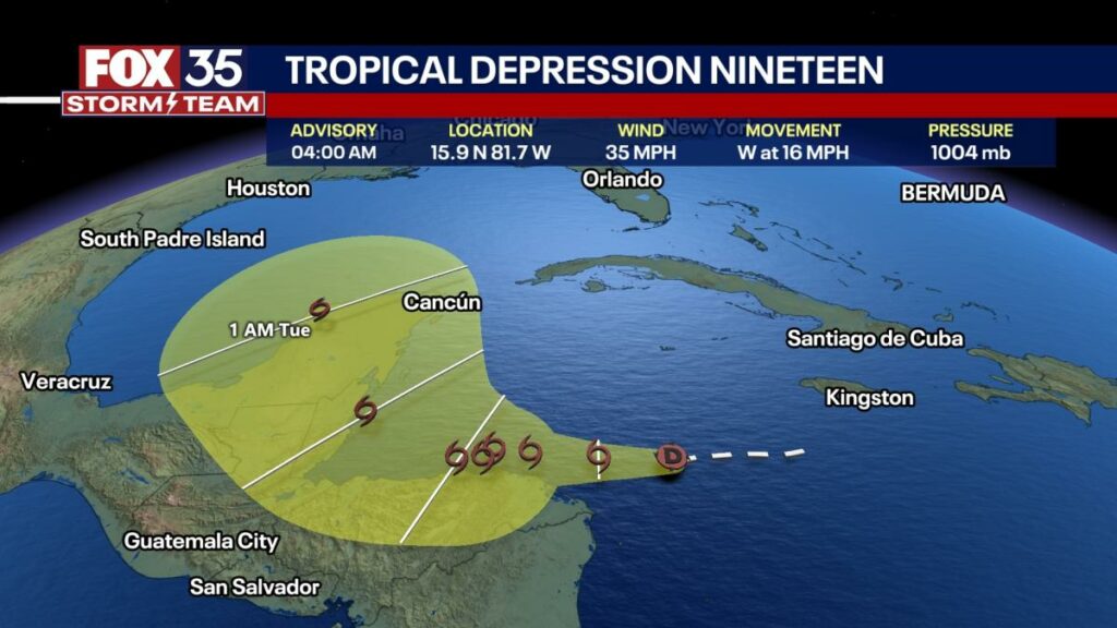 Tropical Depression 19 has formed in the Caribbean, potential Florida impacts?