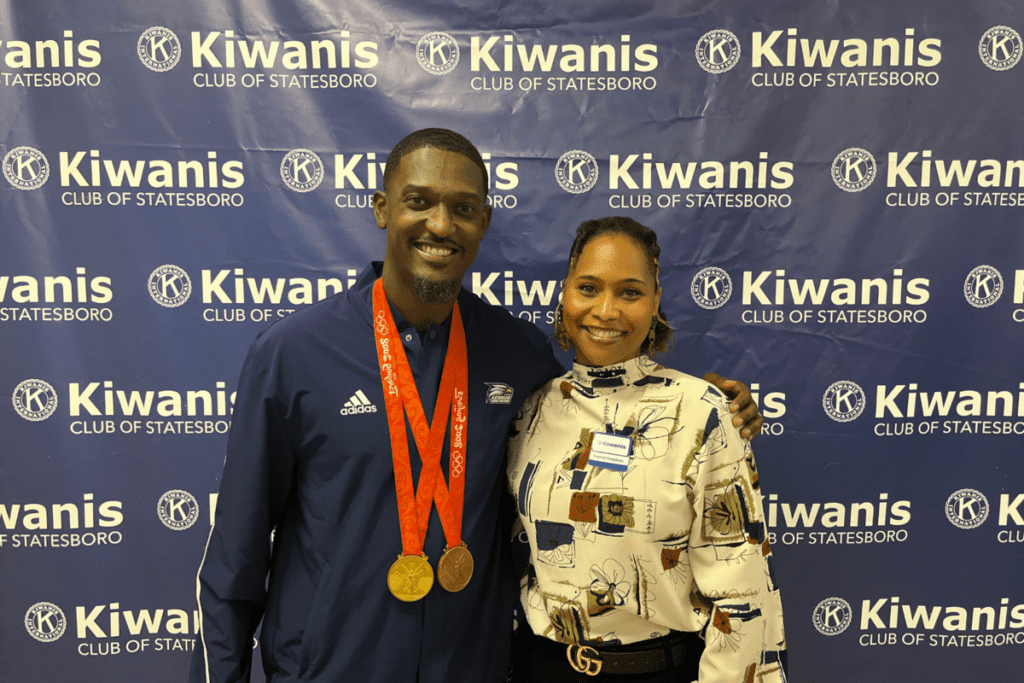 Coach and Olympian David Neville speaks to Kiwanis about shaping athletes with a ‘FOCUSED’ approach