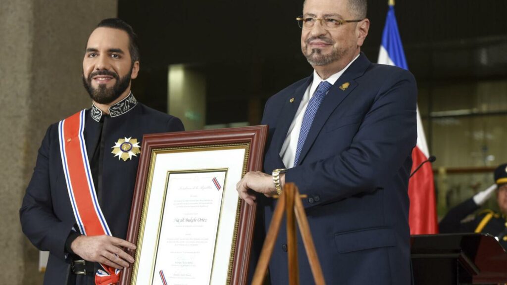 Costa Rica bestows highest diplomatic honor on El Salvador President Nayib Bukele for security gains