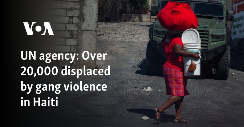 Over 20,000 displaced by gang violence in Haiti