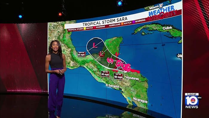 Sara raining out over Central America while the destructive US hurricane season draws to a close