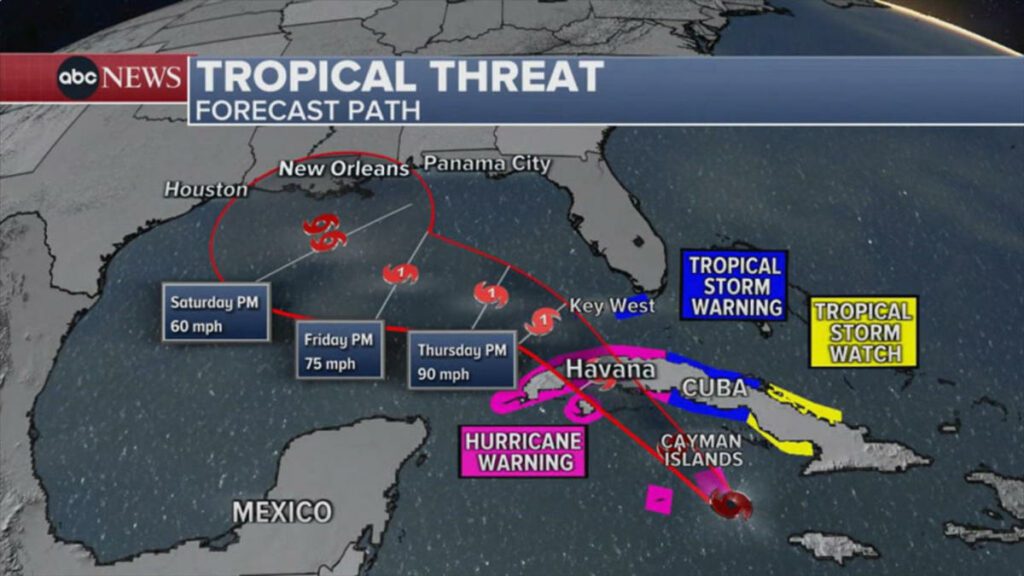 Tropical Storm Rafael brings heavy rain to Jamaica as it barrels toward Gulf Coast