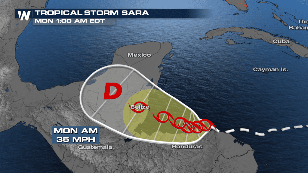 Tropical Storm Sara Brings Flooding to Central America