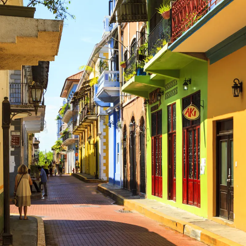 Colorful street in Panama City
