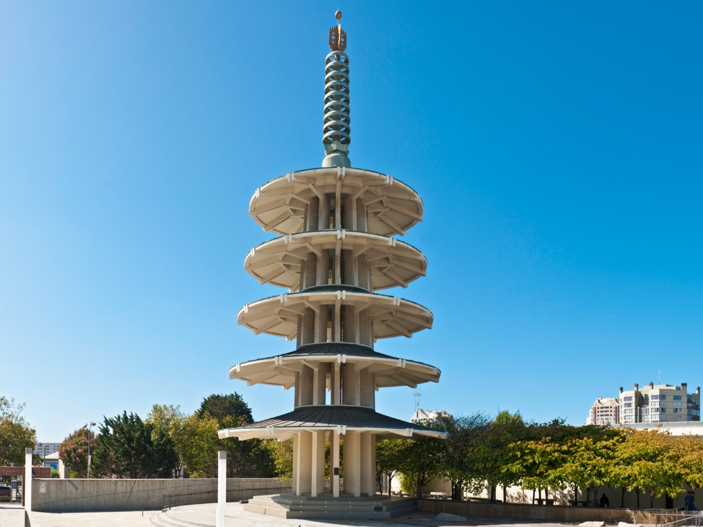 The Peace Pagoda links San Francisco to the city of Osaka in Japan