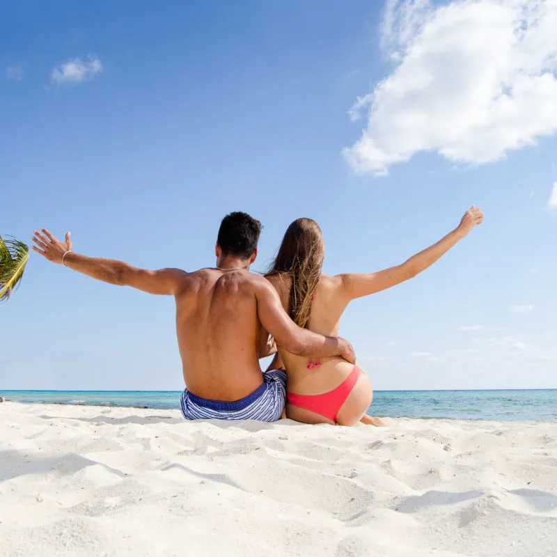 couple on the beach, unspecified location
