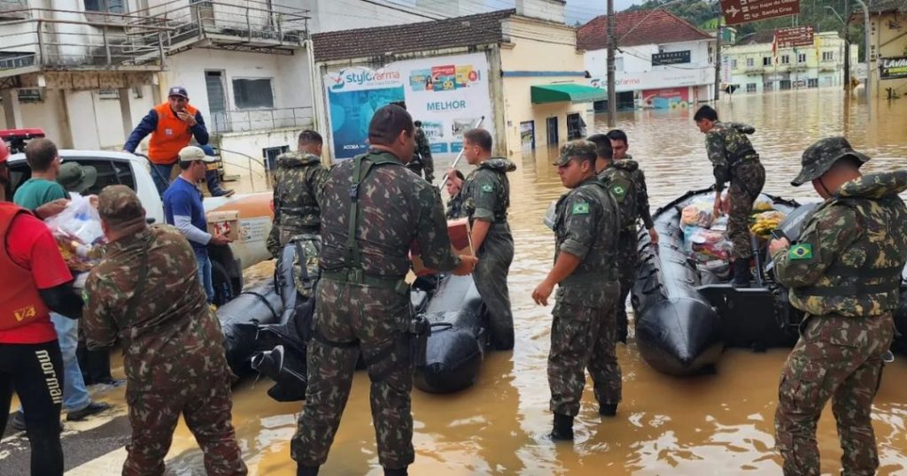 Floods in the city of Taió, Santa Catarina, Brazil, October 2023