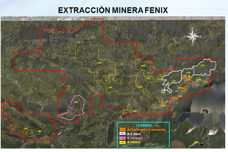 Map of Fenix mine