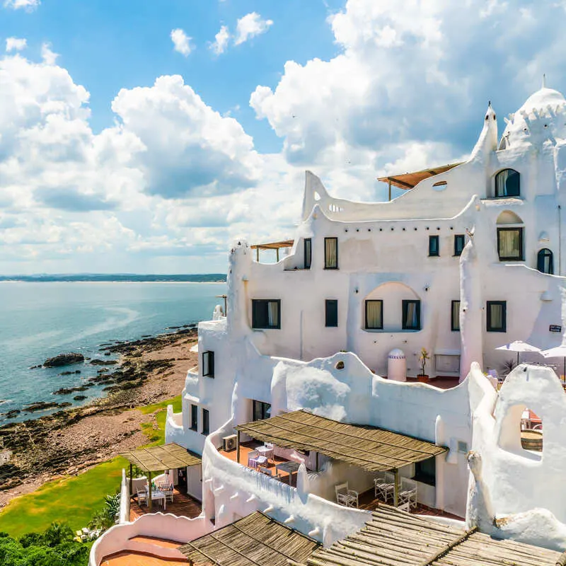 Whitewashed Villa Casapueblo In Punta Ballena, Close To Punta Del Este, Uruguay, South America