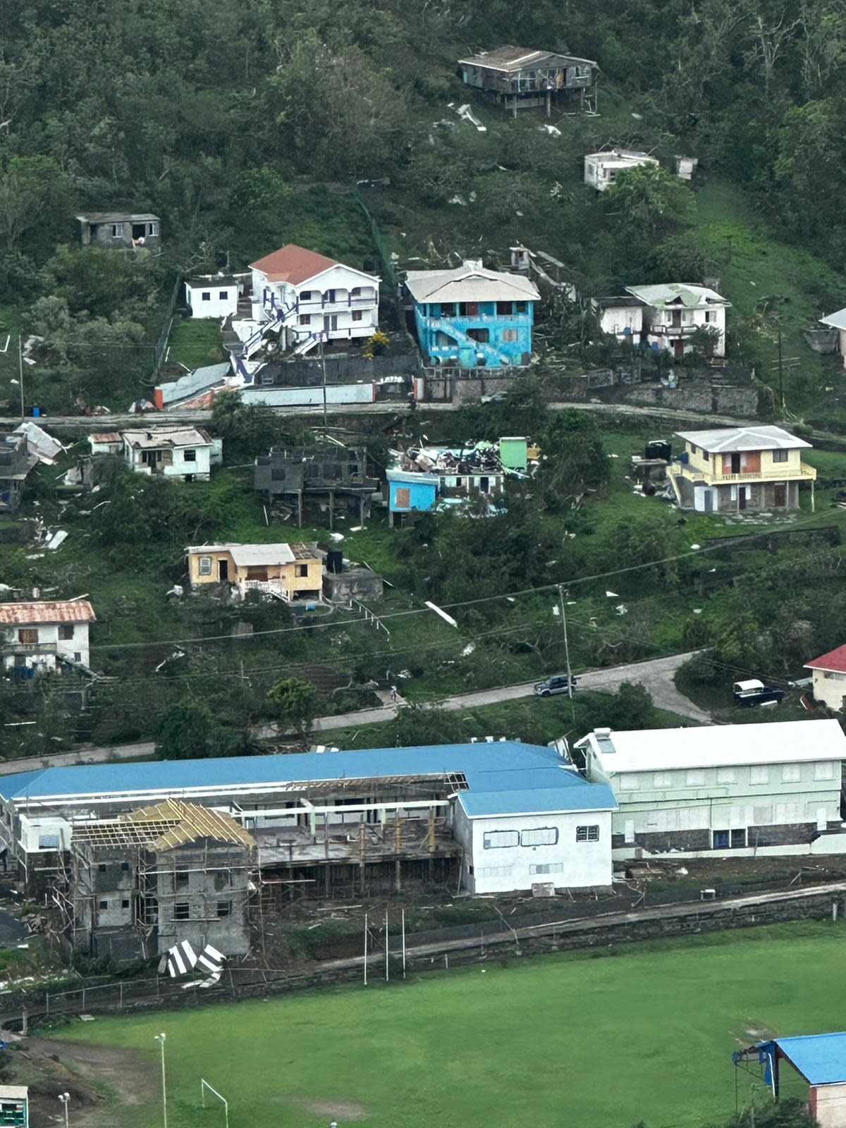 Hurricane Beryl destroyed several homes, pictured, on the island of Bequia (Louis Wilson/Provided)
