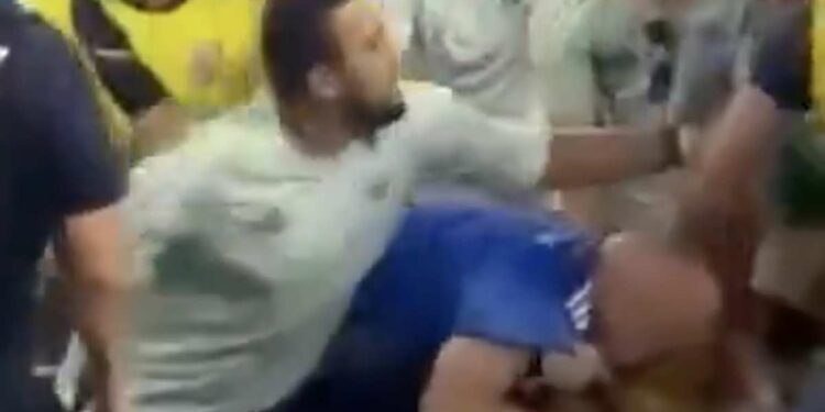 Shocking moment Ecuador and Mexico fans brawl in the stands as brutal punches are thrown during Copa America clash