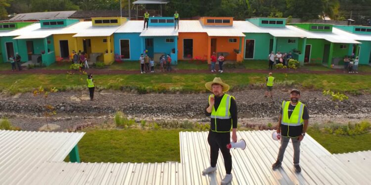World’s Most Popular YouTuber Builds 100 Homes for South Americans in Disaster Areas