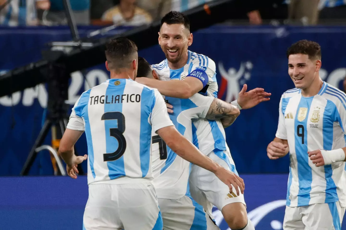 Messi celebrates Copa America goal