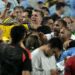 Uruguay players and Colombia fans fight in stands