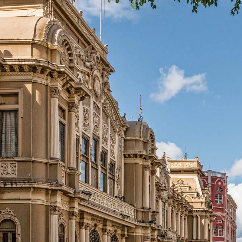 Colonial Style Buildings In Costa Rica, Central America