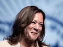 U.S. Vice President and Democratic Presidential candidate Kamala Harris delivers the keynote speech at Zeta Phi Beta Sorority, Inc.'s Grand Boulé event at the Indiana Convention Center in Indianapolis, Indiana, on July 24, 2024. (Photo by Brendan Smialowski / AFP)