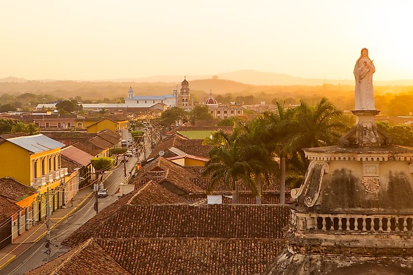 Granada's beautiful cityscape in the golden light of sunset, Nicaragua. Source: Shutterstock/Elena Simona Craciun