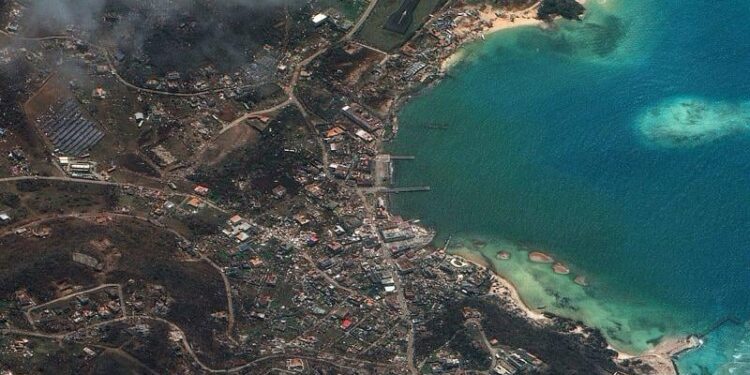 A satellite image shows Clifton harbor after Hurricane Beryl passed Saint Vincent and the Grenadines - Colorado Springs Gazette